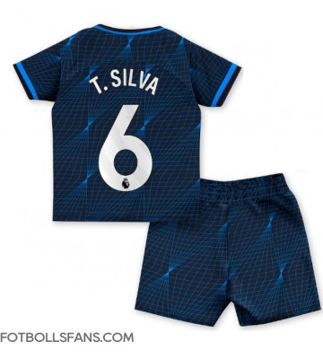 Chelsea Thiago Silva #6 Replika Bortatröja Barn 2023-24 Kortärmad (+ Korta byxor)